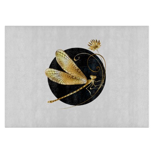 Goldene Libelle Schneidebrett (Vorderseite)