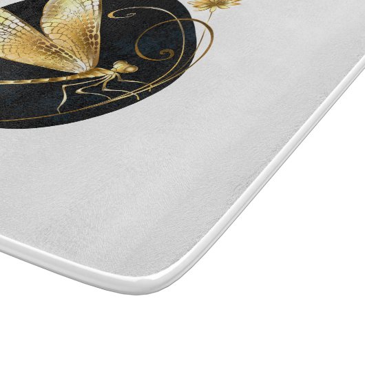Goldene Libelle Schneidebrett (Ecke)