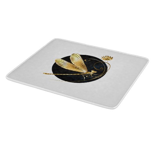 Goldene Libelle Schneidebrett (Ecke)