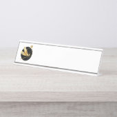 Goldene Libelle Schreibtischnamensplakette (Vorderseite )