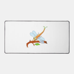 Goldene Libelle Schreibtischunterlage