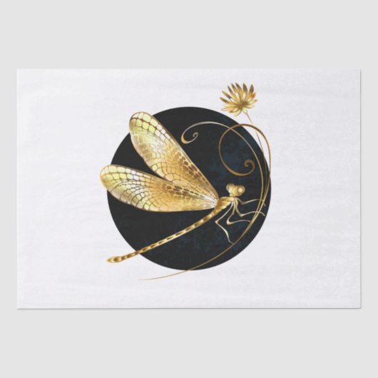 Goldene Libelle Seidenpapier (Vorderseite)