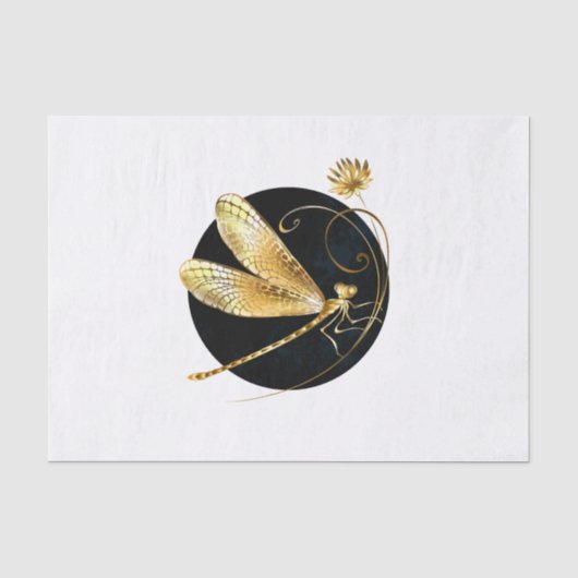 Goldene Libelle Seidenpapier (Vorderseite)