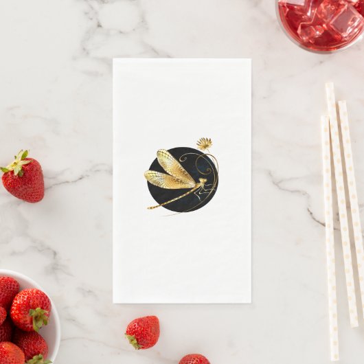 Goldene Libelle Serviette (Beispiel)