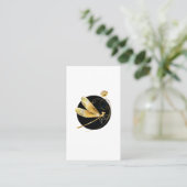 Goldene Libelle Telefonnummerkarte (Stehend Vorderseite)