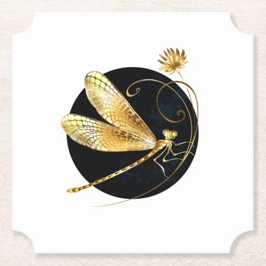 Goldene Libelle Untersetzer (Vorderseite)