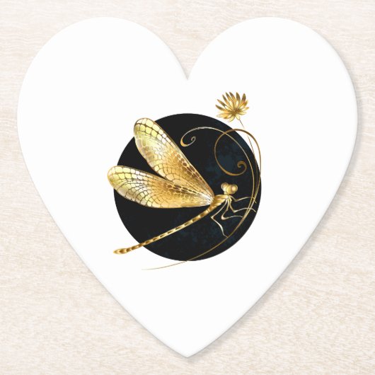Goldene Libelle Untersetzer (Vorderseite)