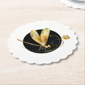 Goldene Libelle Untersetzer (angewinkelt)