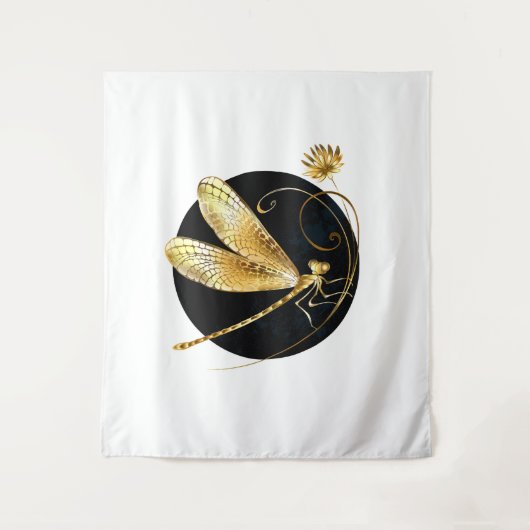 Goldene Libelle Wandteppich (Vorderseite)