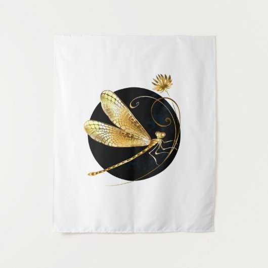 Goldene Libelle Wandteppich (Vorderseite)