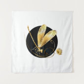 Goldene Libelle Wandteppich (Vorderseite (Horizontal))