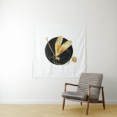 Goldene Libelle Wandteppich (Beispiel (Horizontal))