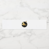 Goldene Libelle Wasserflaschenetikett (Einzelnes Label)