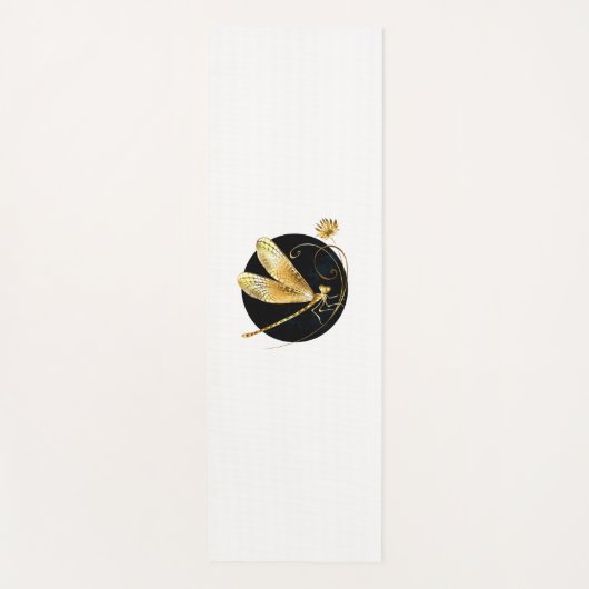 Goldene Libelle Yogamatte (Vorderseite)