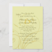 Goldene Libellen blühen Einladung (Rückseite)