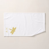 Goldene Libellen-Design-Monogrammierung Badhandtuch Set (Handtuch)