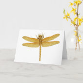 Goldene Libellen-Gruß-Karte Karte (Gelbe Blume)