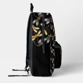 Goldene Libellen in Unendlichkeit Bedruckter Rucksack (Links)