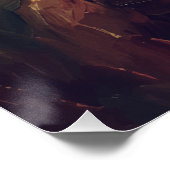Goldene Libellenstimme – Warmer impressionistische Poster (Ecke)