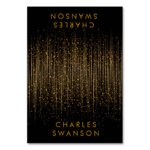 Goldene Lichtdusche   PLATZKARTEN Tischnummer