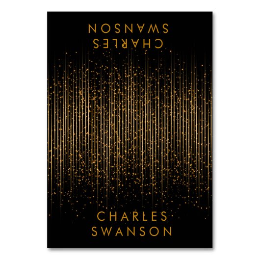 Goldene Lichtdusche | PLATZKARTEN Tischnummer (Vorderseite)