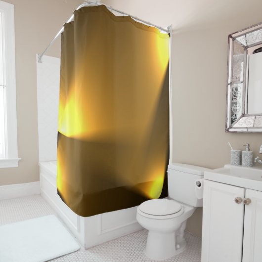 Goldene Lichter Duschvorhang (Beispiel)