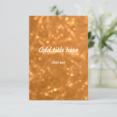 Goldene Lichter - Einladung (Stehend Vorderseite)