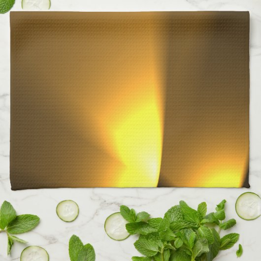 Goldene Lichter Geschirrtuch (Gefaltet)