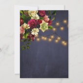 Goldene Lichter im Winter blühende Marine Einladung (Rückseite)