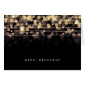 Goldene Lichter | Merci Beaucoup Dankeschön Karte (Vorderseite (Horizontal))