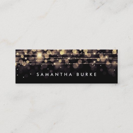 Goldene Lichter Mini Visitenkarte (Vorderseite)