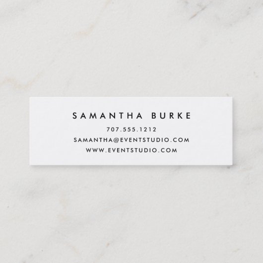 Goldene Lichter Mini Visitenkarte (Rückseite)