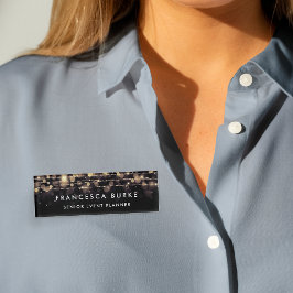 Goldene Lichter Namenschild