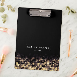 Goldene Lichter Personalisiert Klemmbrett