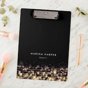 Goldene Lichter Personalisiert Klemmbrett