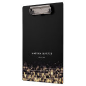 Goldene Lichter Personalisiert Klemmbrett (Links)