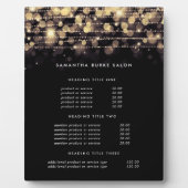 Goldene Lichter | Preis- und Dienstleistungsanzeig Fotoplatte (Vorderseite)