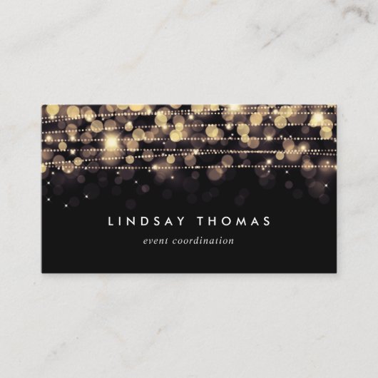 Goldene Lichter Visitenkarte (Vorderseite)