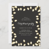 Goldene Lichter Weihnachten Party Einladung (Vorderseite)