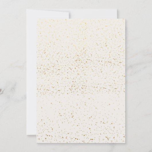 Goldene Liebe: Elegante Hochzeit Einladung (Rückseite)