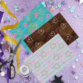 Goldene Liebe Geschenkpapier Set