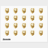 Goldene Liebe_ Herz-Aufkleber (Blatt)
