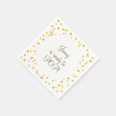 Goldene Liebe Herz bereit zum Pop Kinderdusche/Spr Serviette (Ecke)