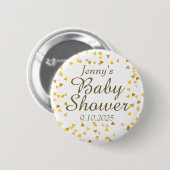 Goldene Liebe Herz Kinderdusche / Sprinkle Button (Vorne & Hinten)
