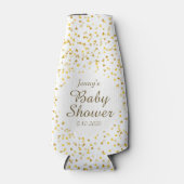 Goldene Liebe Herz Kinderdusche / Sprinkle / Paare Flaschenkühler (Vorderseite)