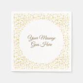 Goldene Liebe Herzlich Willkommen in der Posta Serviette (Vorderseite)