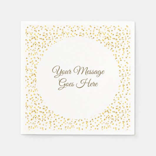 Goldene Liebe Herzlich Willkommen in der Posta Serviette (Vorderseite)