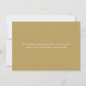 Goldene Liebe Herzt Confetti Elegantes Script Viel Dankeskarte (Rückseite)