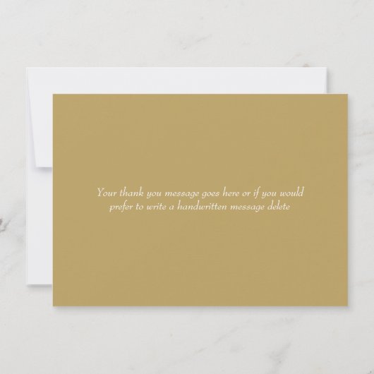 Goldene Liebe Herzt Confetti Elegantes Script Viel Dankeskarte (Rückseite)