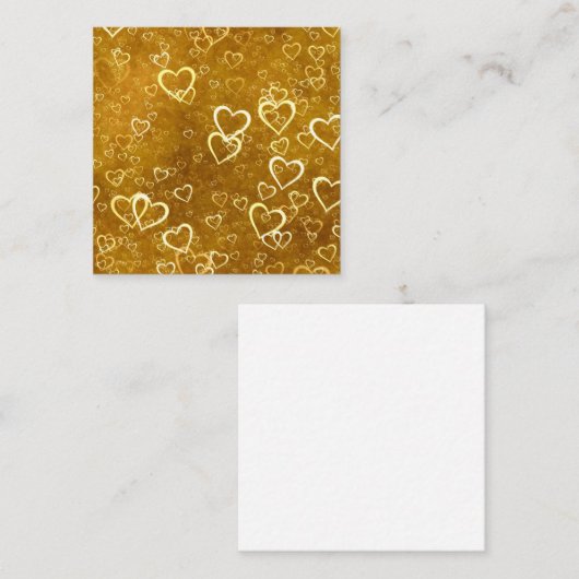 Goldene Liebe Mitteilungskarte (Vorne/Hinten)